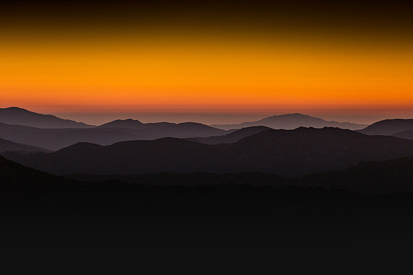 Sunset from Mount Laguna, California