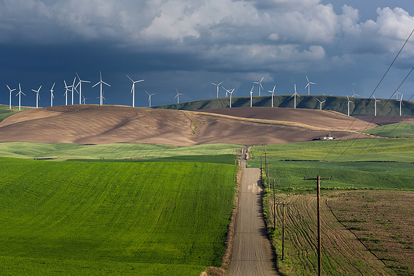Wind Turbines in Rural Walla Walla Valley