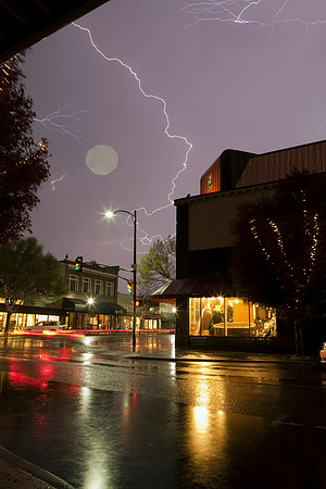 Lightning over downtown Walla Walla